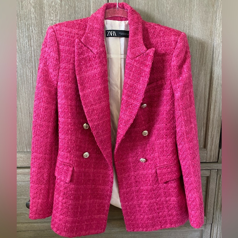 NWOT Zara pink blazer jacket, size XS